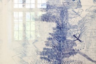 Oscar Murillo, flight 75, 2019, detail